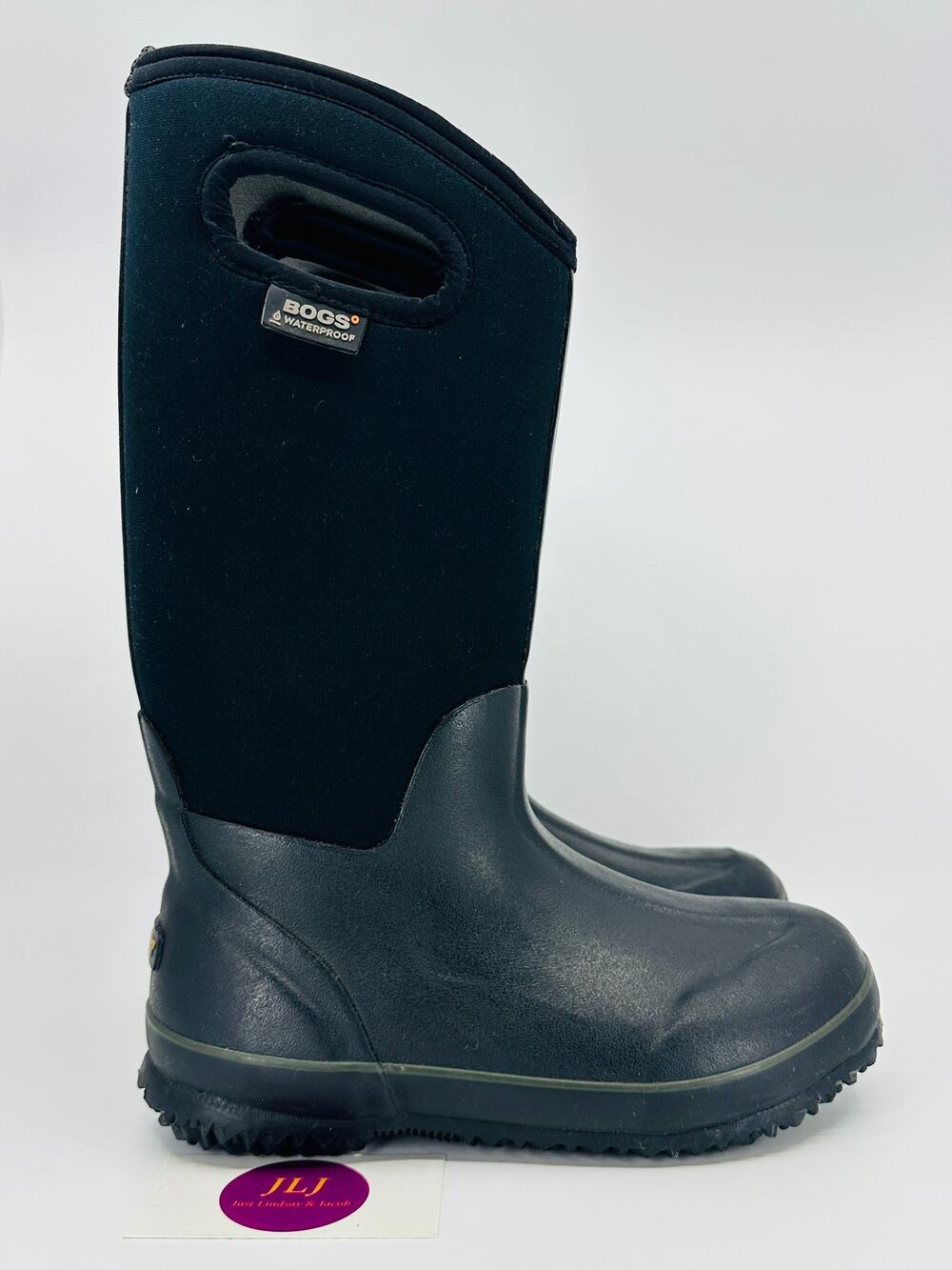 Bogs Women's Classic High Handle Pull On Waterproof Insulated Boots Black Size 6